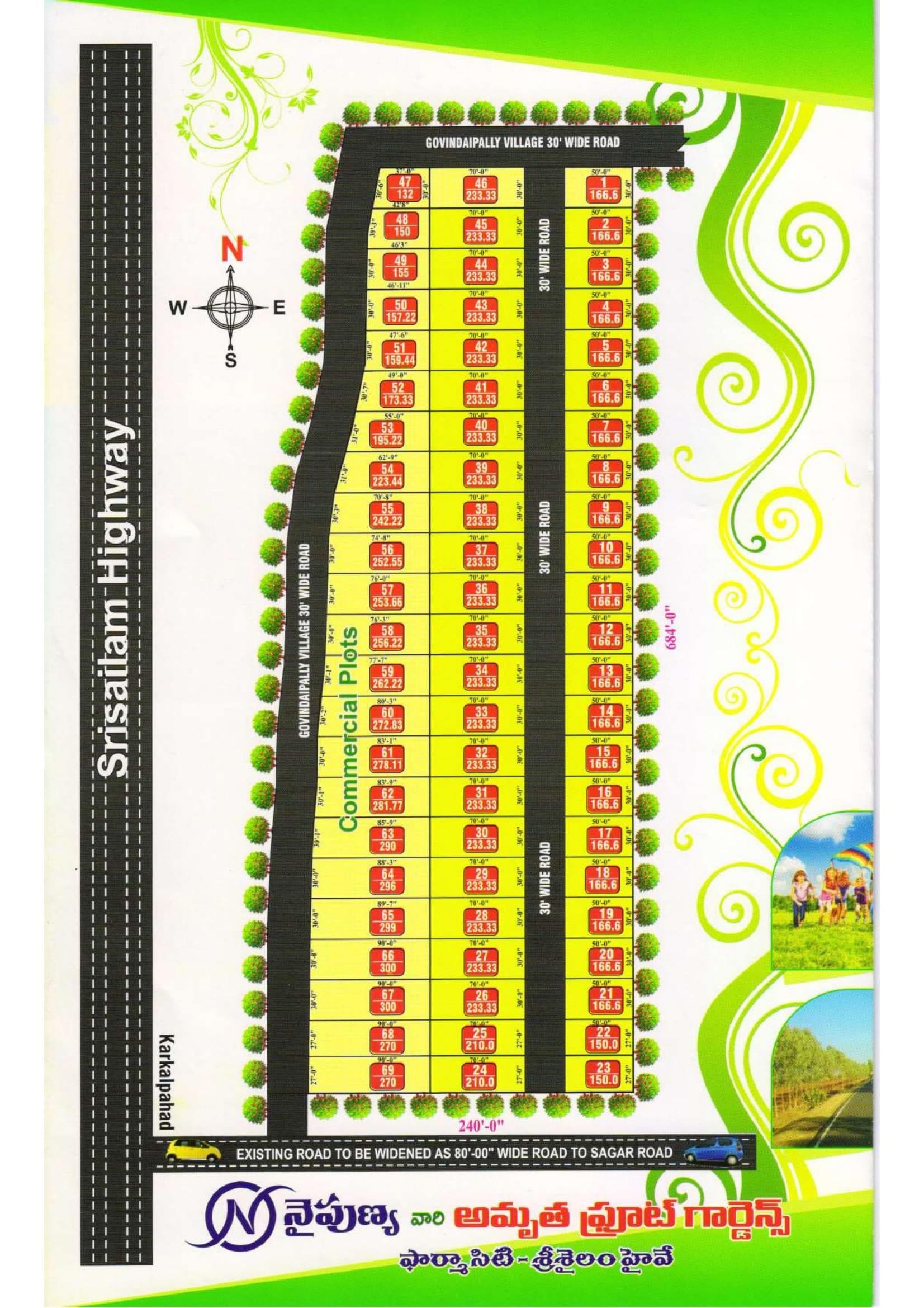 Amrutha Fruit Gardens master layout plan